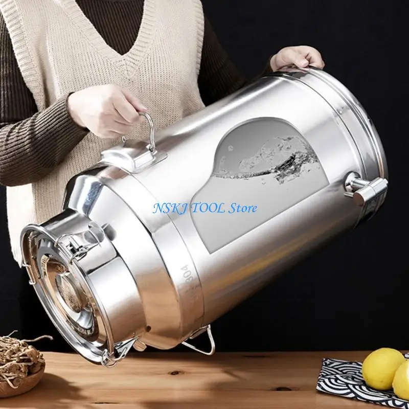 L8RC Large 5 Liter Sealed Drink Vessel With Outlet Perfect For Milk And Oil