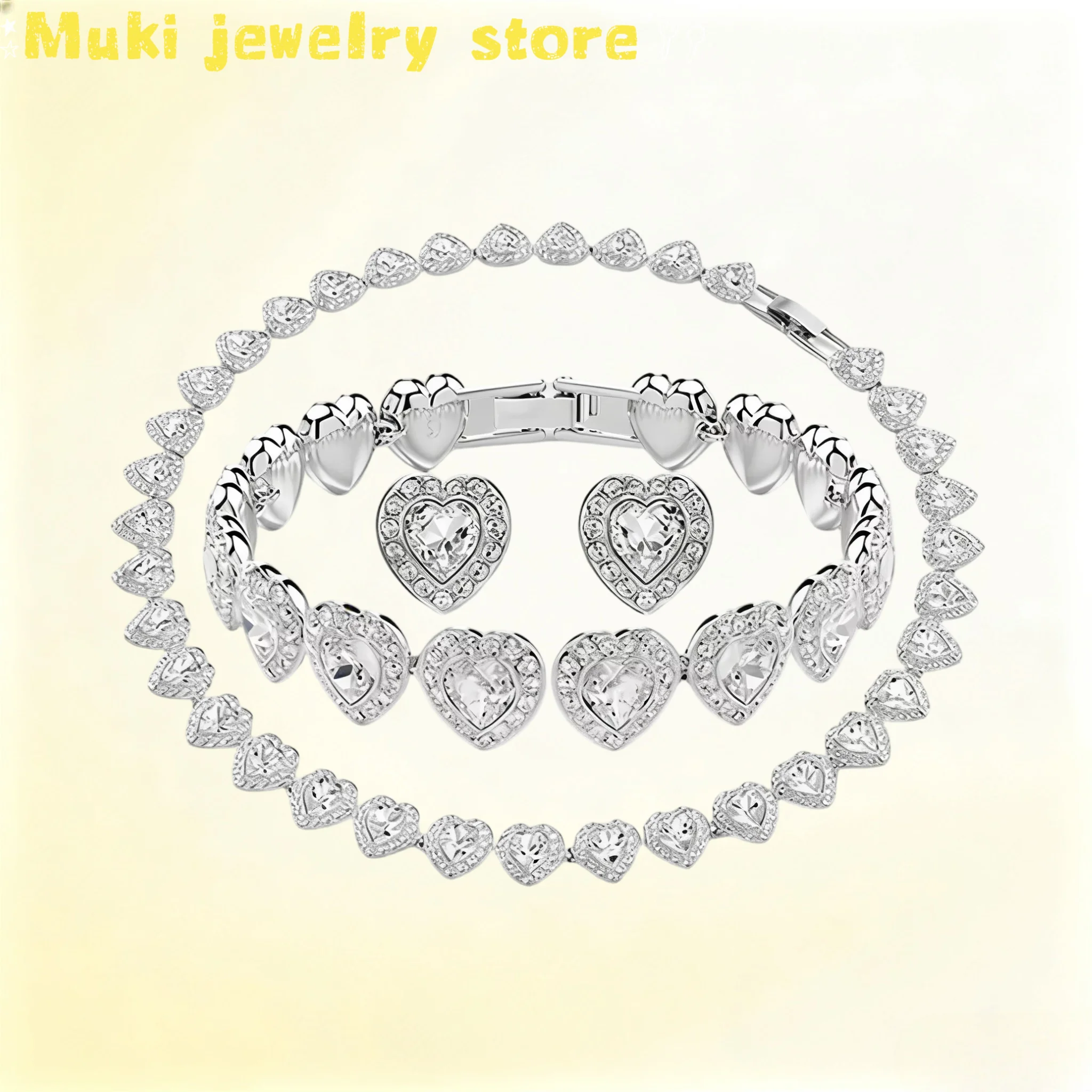 2026 Multi Functional Light Luxury White Pearl Crystal Necklace High End Bracelet Fashion Women Earring Niche Design Jewelry Set