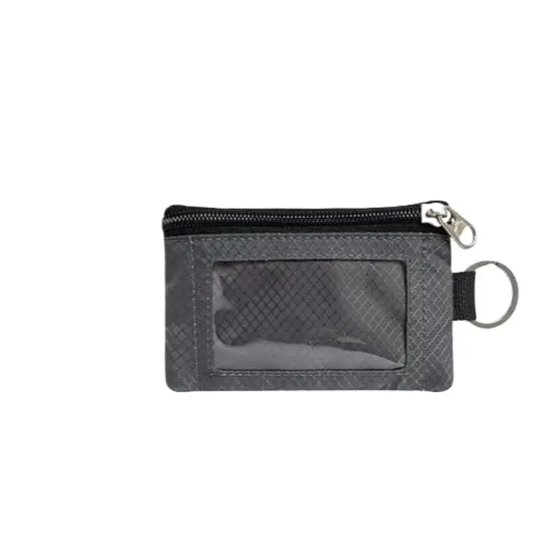 Small Zip Wallet ID Badge Holder Anti-Theft Waterproof Lanyard Card Storage for Men and Women, Keychain Travel Wallet
