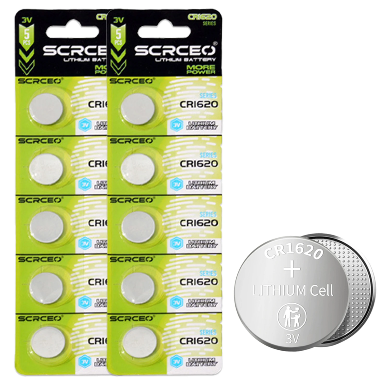5-50PCS New CR1620 3V  Lithium Button Batteries Replace DL1620 ECR1620 KCR1620 Coins Cell Battery For Watch Car Key Remotes