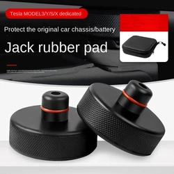 4Pcs Car Rubber Lifting Jack Pad Adapter Tool Chassis W/ Storage Case Suitable For Tesla Model 3 Model S Model X Car Accessories