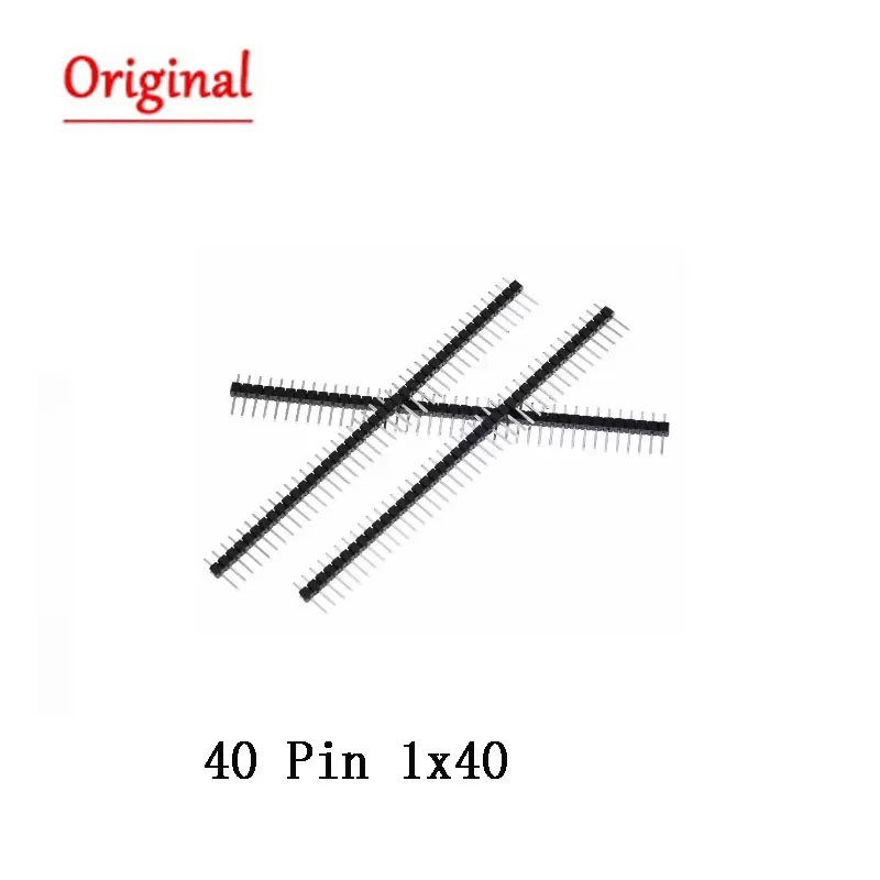 10pcs 40 Pin 1x40 Single Row Male 2.54 Breakable Pin Header Connector Strip for Arduino Black