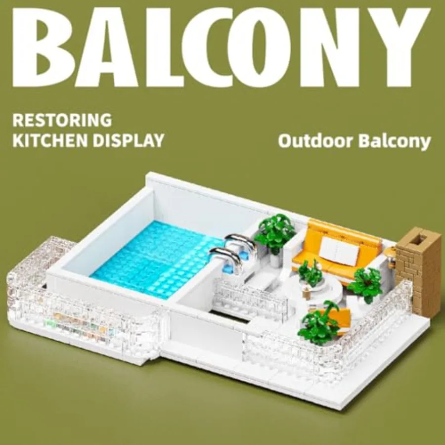 Florentine Villa Building Block Set 2045Piece MOC Architectural Model Kit for Creative DIY Enthusiasts Detailed Brick Construct