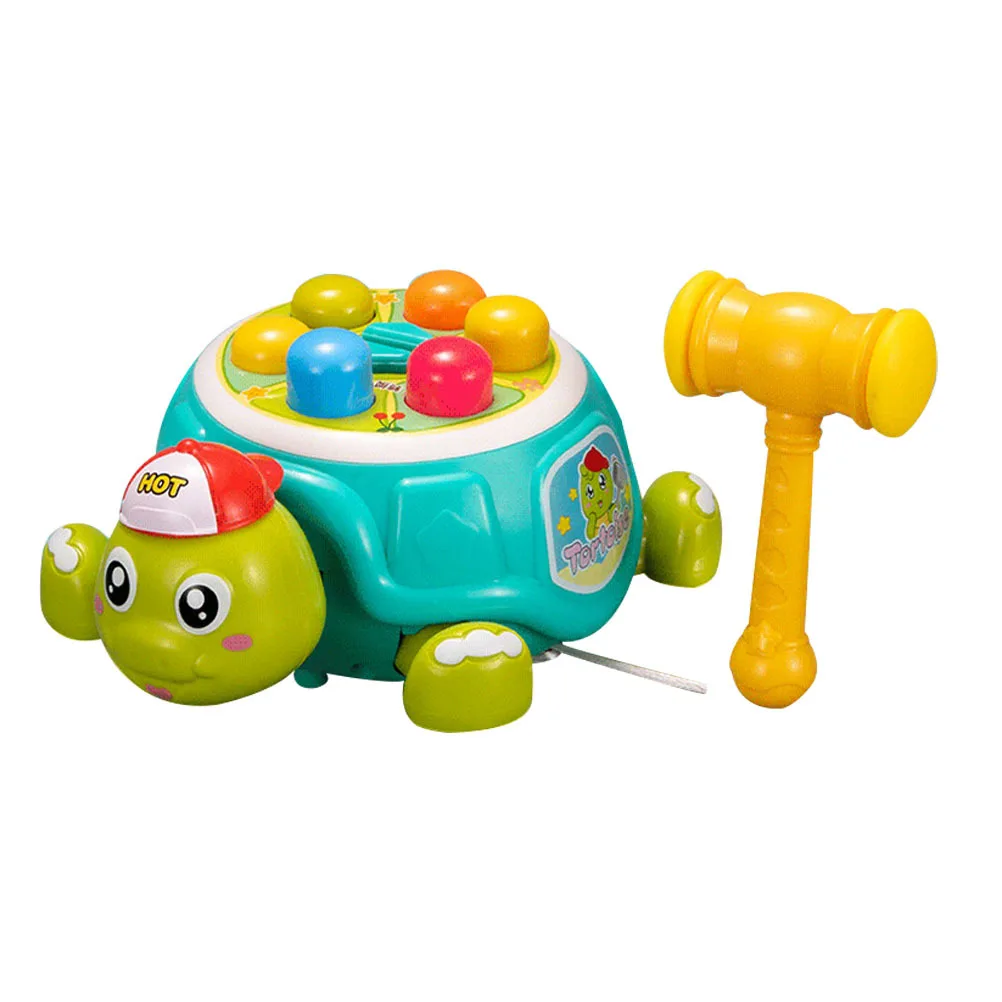 Gra dla dzieci: Uderz w żółwia, edukacyjna, wczesna nauka, plastikowa, rozwijająca reakcję i koncentrację, młotek dla dzieci.