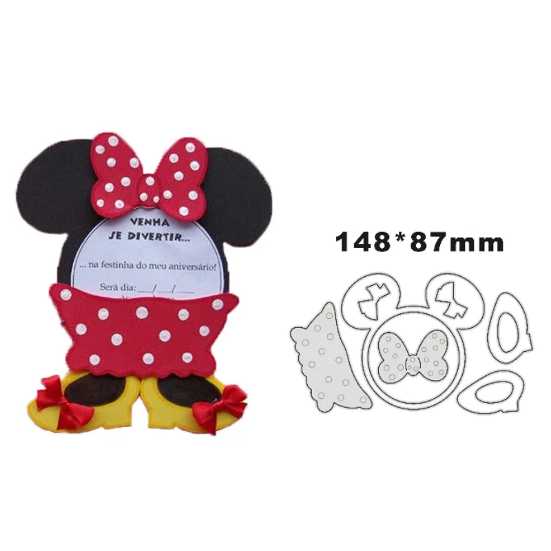 Disney Metal wykrojniki szablony Mickey Minnie dla majsterkowiczów Album Scrapbooking znaczek karta papierowa tłoczenie 2022 nowy Die Cut