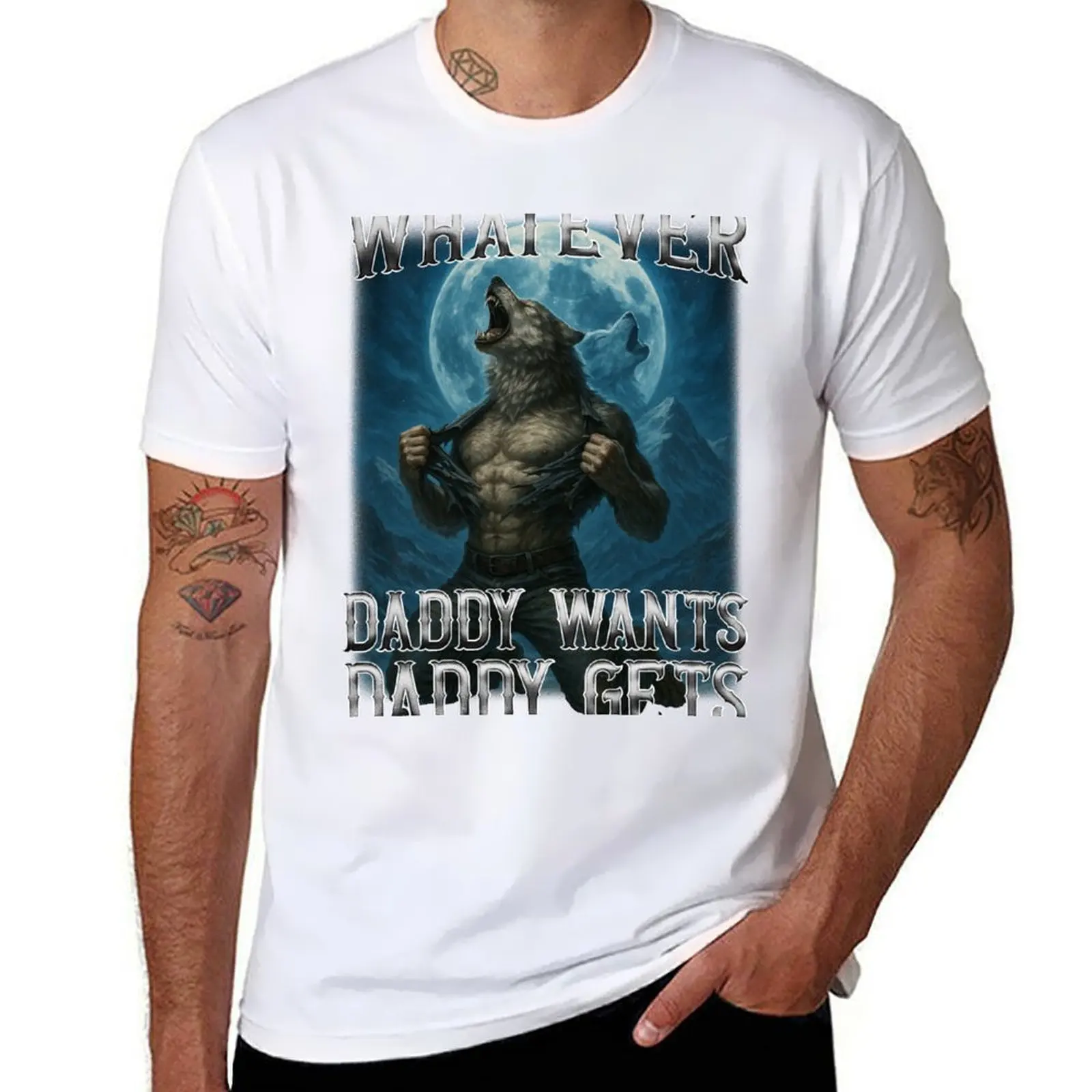 

Funny Whatever Daddy Wants Daddy Gets T-Shirt t shirts for man cotton t shirts for man graphic funny T-Shirt