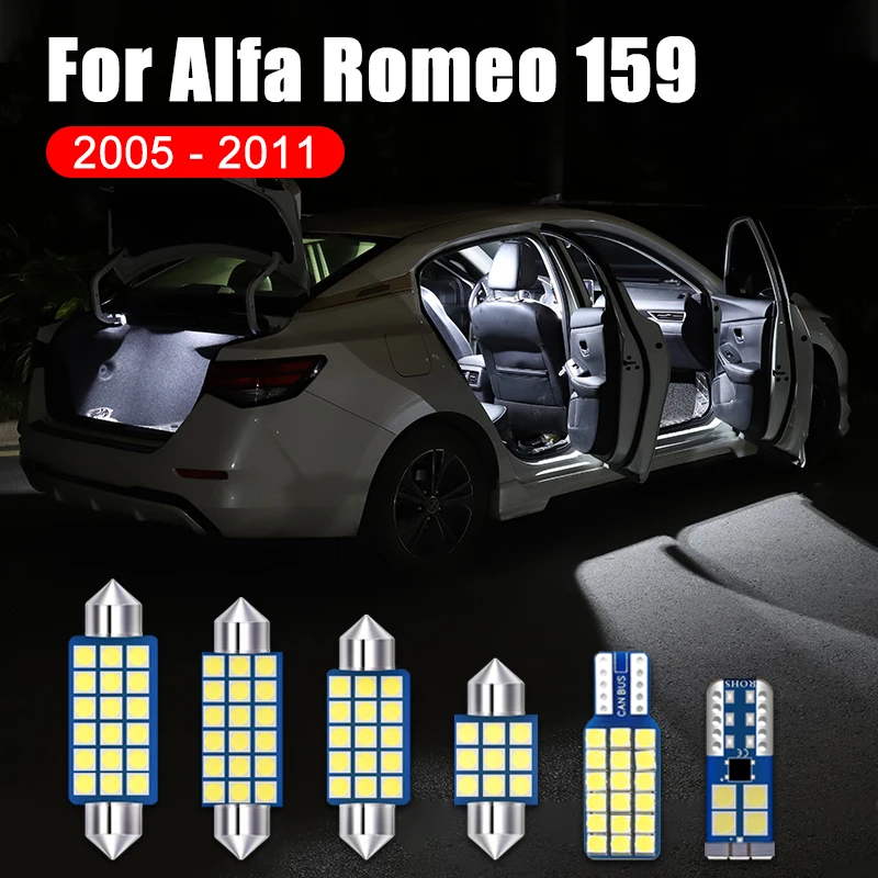 

For Alfa Romeo 159 2005 2006 2007 2008 2009 2010 2011 14PCS Car LED Reading Lights Glove Box Door Lamps Trunk Bulb Accessories