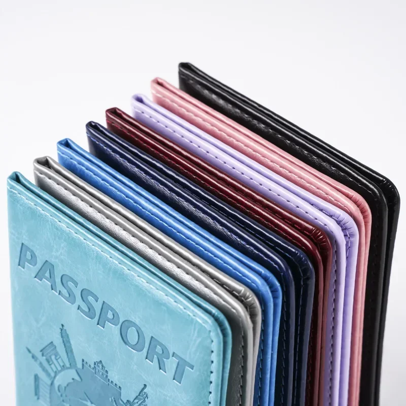 

2025 New Color Changing Global PU Passport Cover Ticket Clip Passport Holder Id Card Holder Passport Wallet Travel Accessories