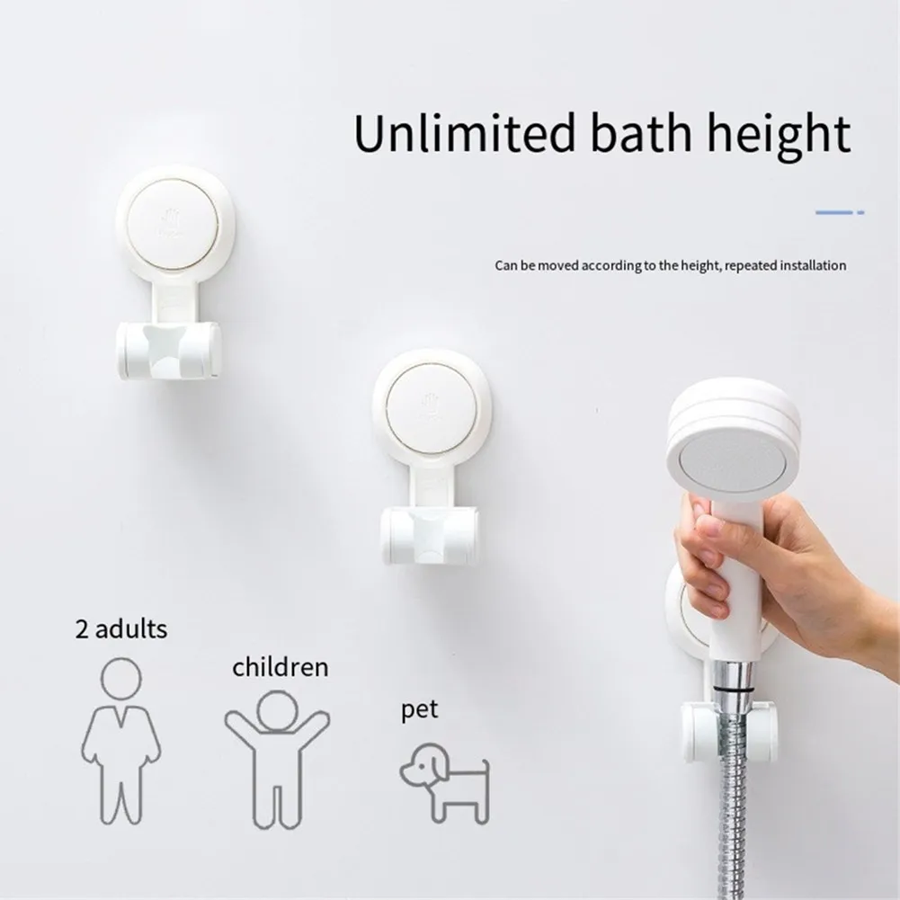 ABS Shower Head Light Weigh Shower Head Suction Cup Wall Mount Bathroom Bracket Bathroom Shower Head Bathroom Hardware