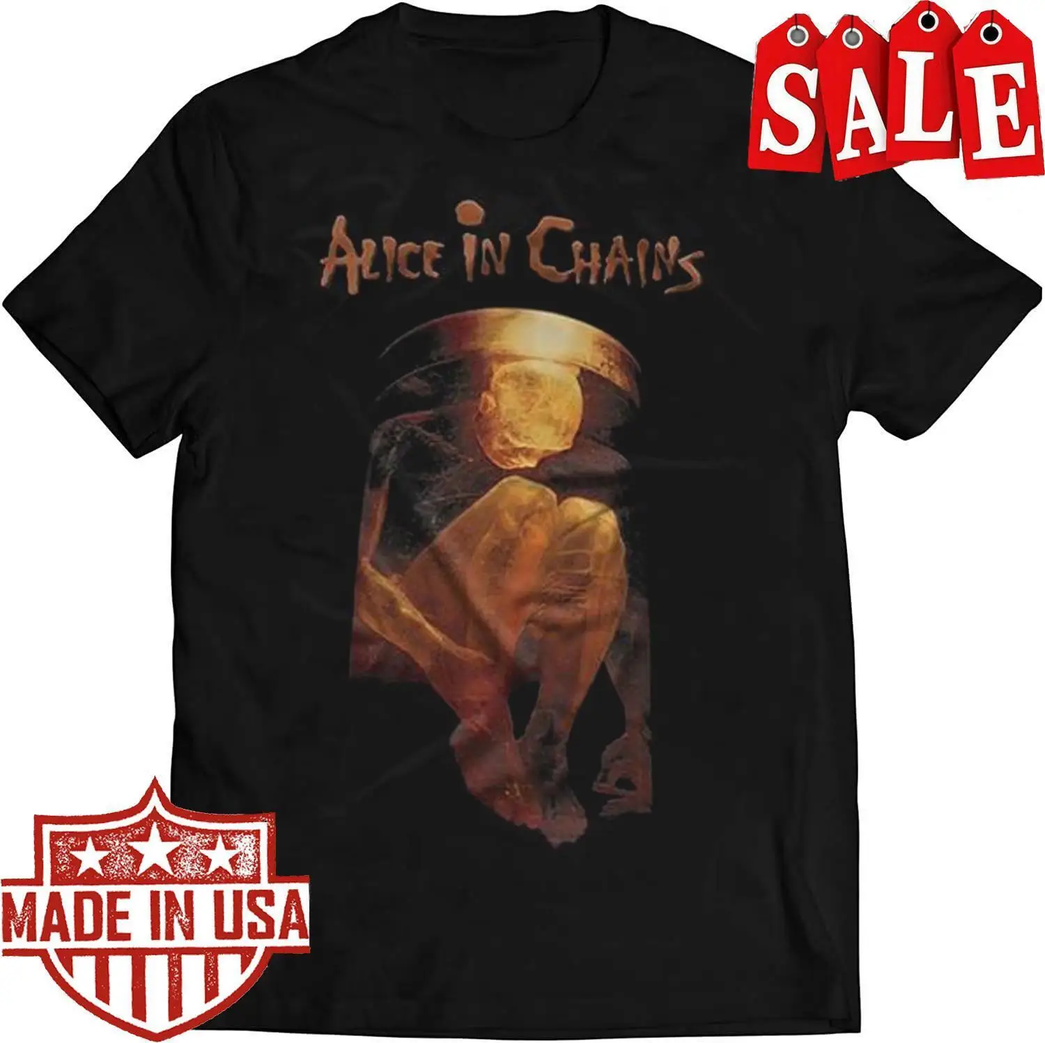 

Alice in Chains Black Unisex T Shirts Men Women All Size