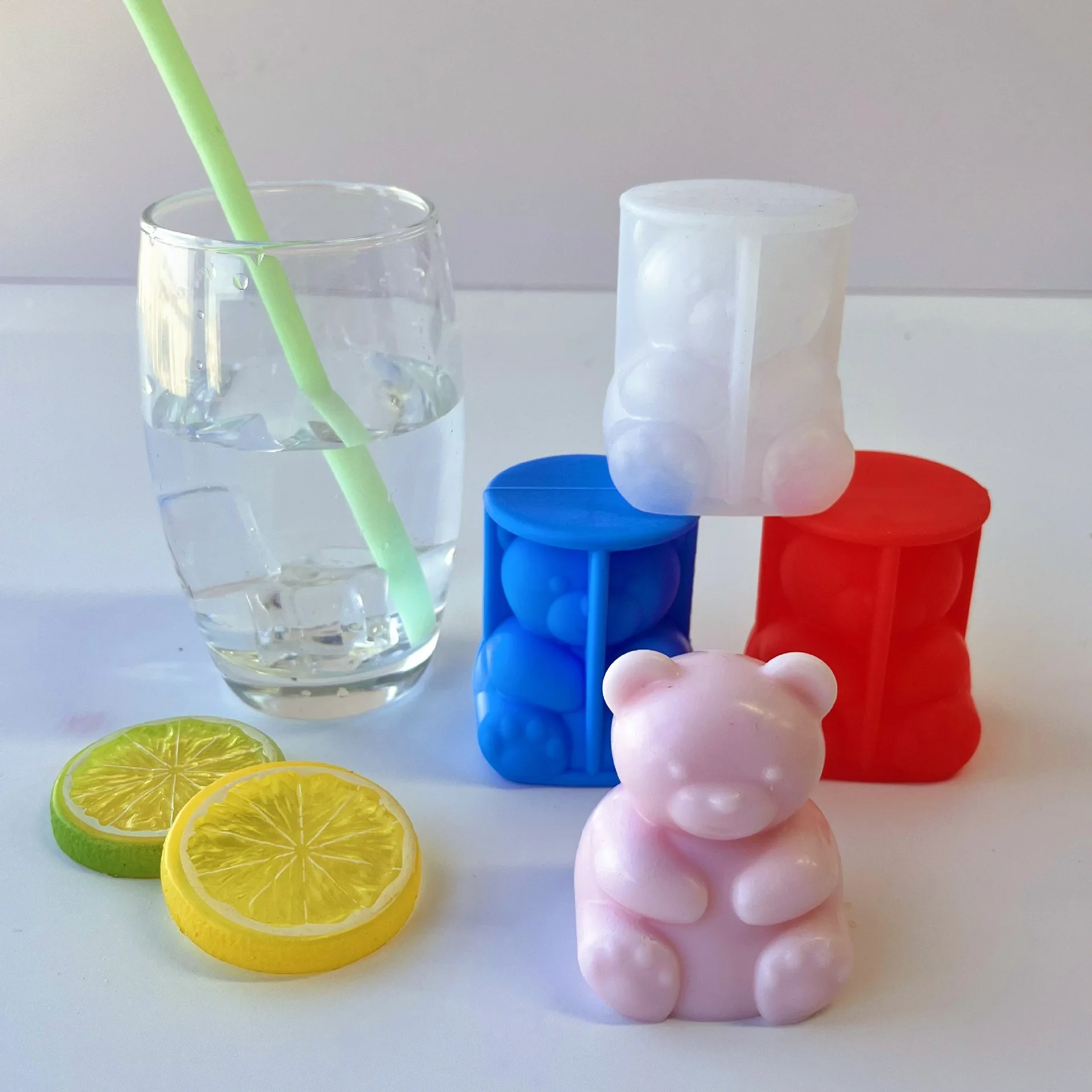 

Cute Bear Silicone Mold Ice Cube Tray Ice Maker Plaster Fluid Doll Epoxy Resin Food - Grade Silicone Mould for Drinks Crafts