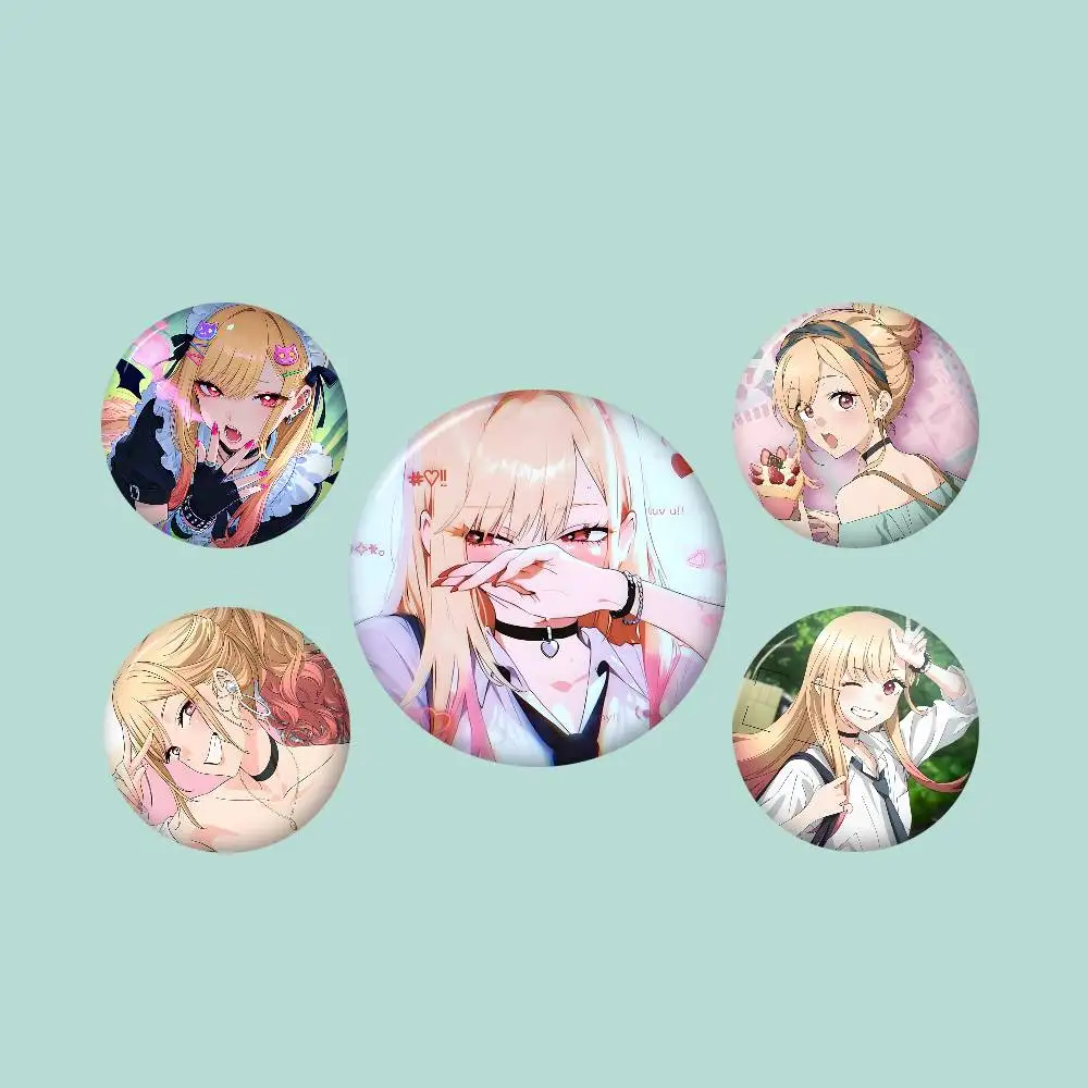 M-My Dress-Up Darling Marin Anime Brooches Cute Cartoon  Badge Jacket Jeans Lapel Pin Gift Accessorie