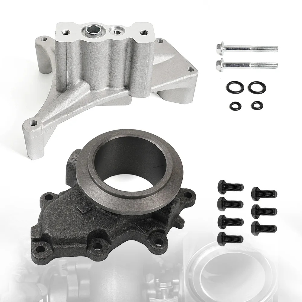 

High Flow Turbo Exhaust Cover & Valve Shield Kit - Compatible with 7.3L GTP38 Turbo for Enhanced Performance