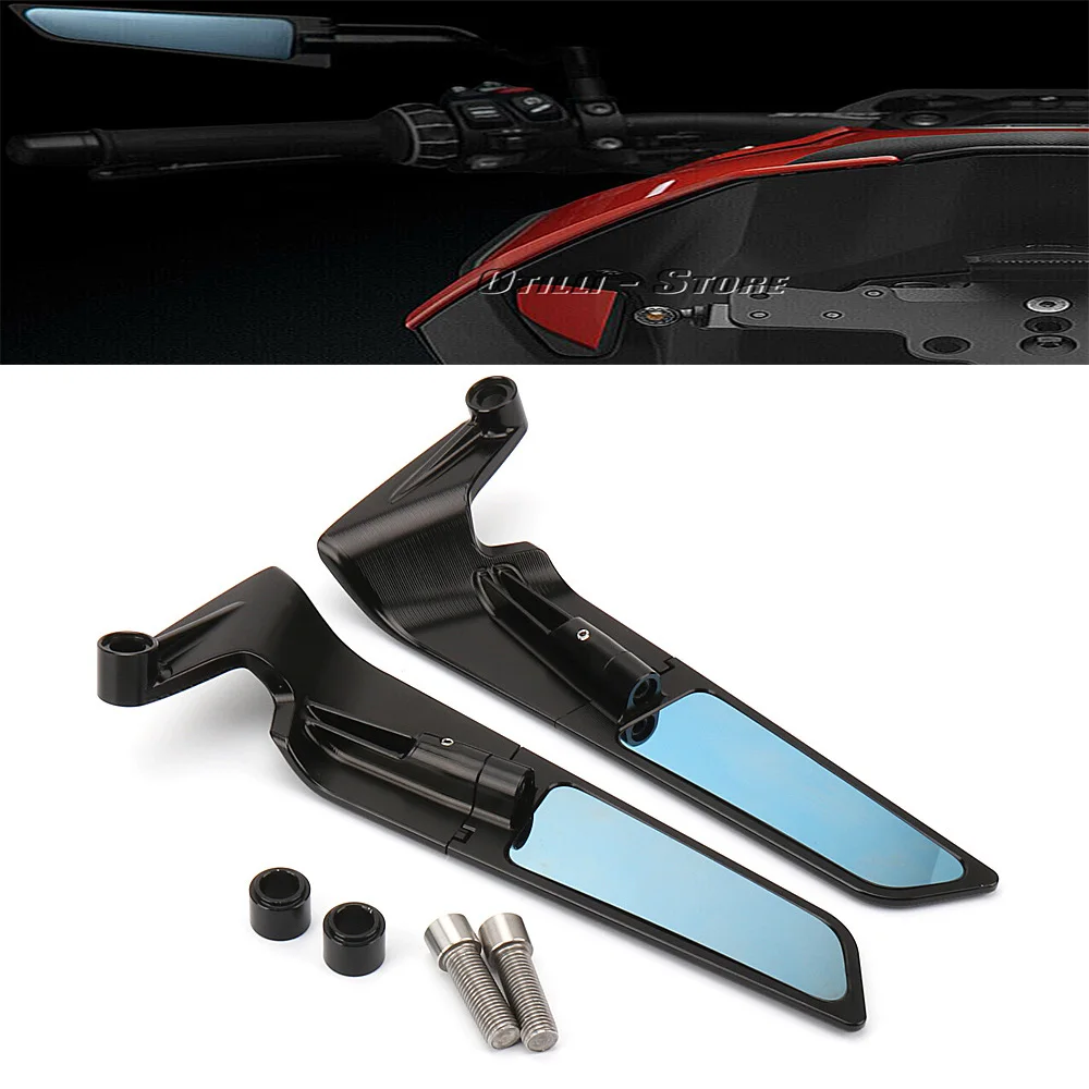 

Motorcycle Wing Rearview Mirror Modification Accessory Black Suitable For BMW S1000R 2021-2023