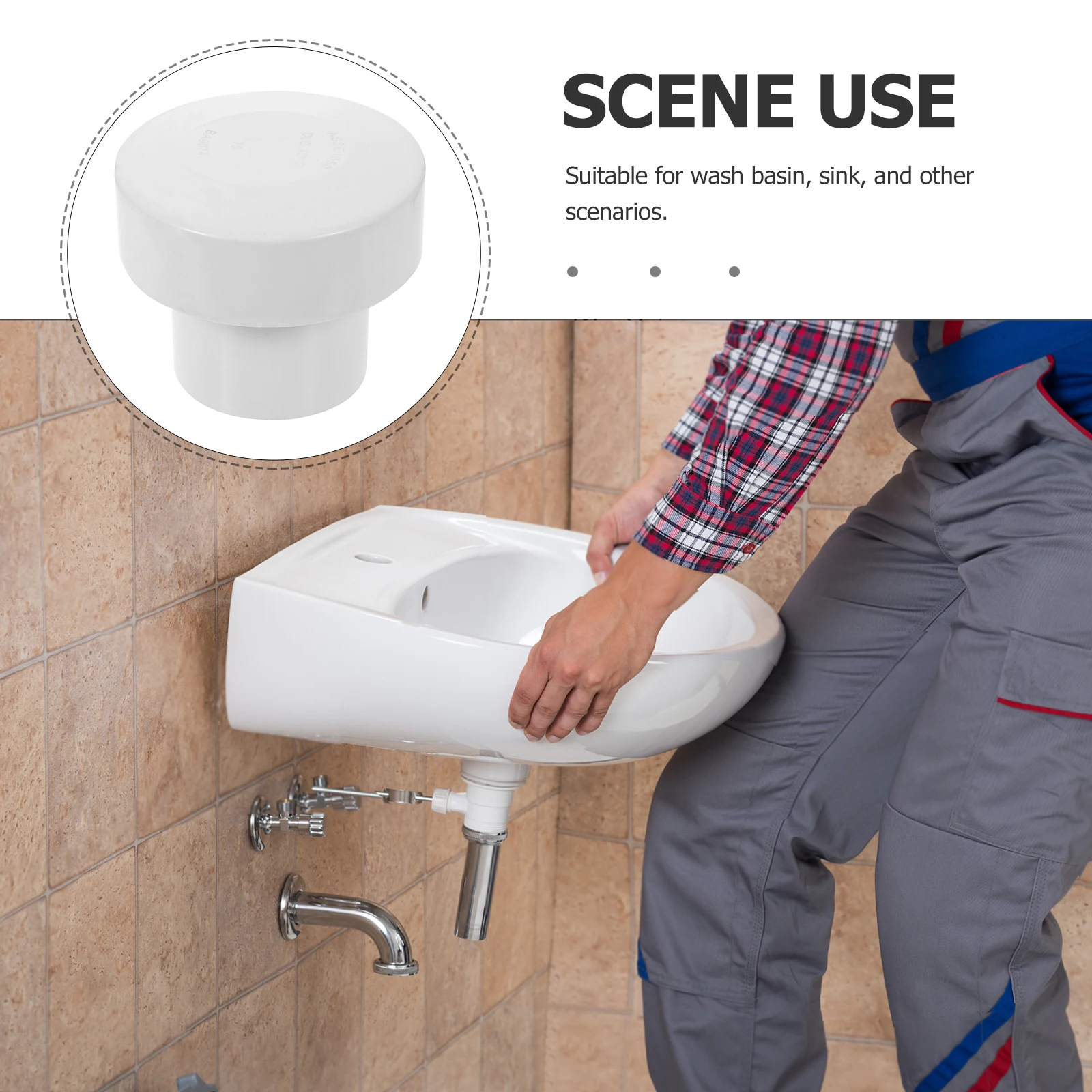 

1pc PVC Suction Valve Pipe Fitting Air Admittance Hose Adapter Automatic Ventilation Rain Cap Drainage Air Duct Adapter Positive