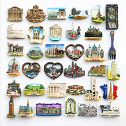 European Countries Tourism Fridge Magnets Home Decor Athens Roma Budapest Travelling Souvenirs Fridge Stickers Wedding Gifts