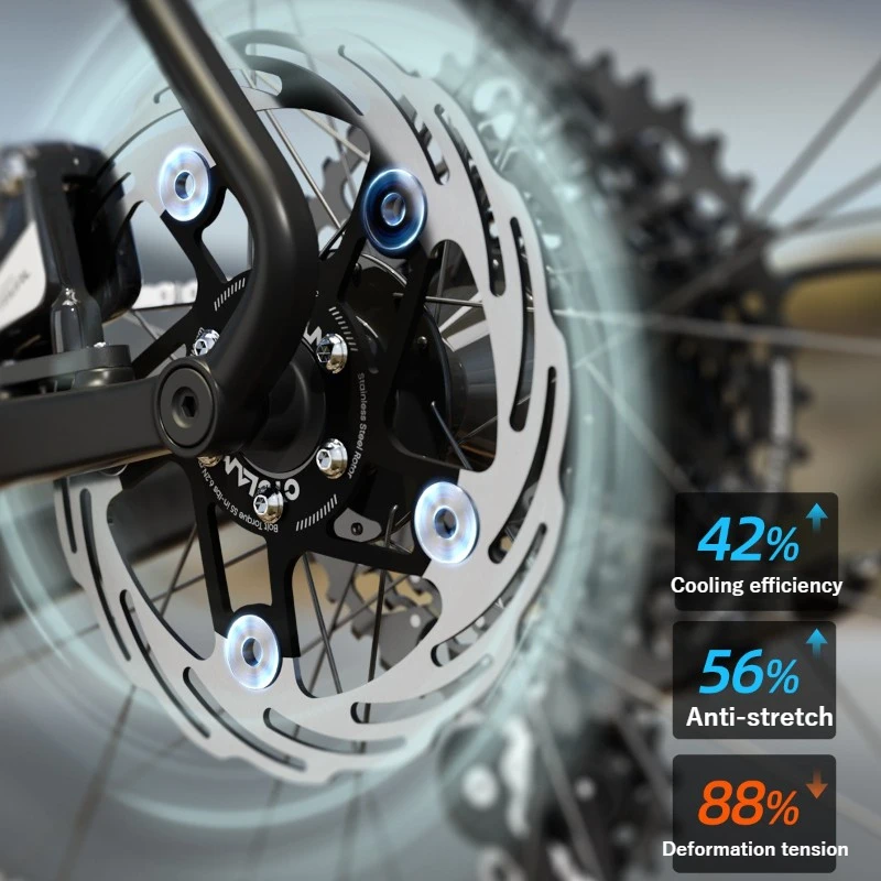 

Carbon Bicycle Disc Brake Rotor 160 180mm Floating Thickening Anodized Quick Cooling Ultra-light Disc