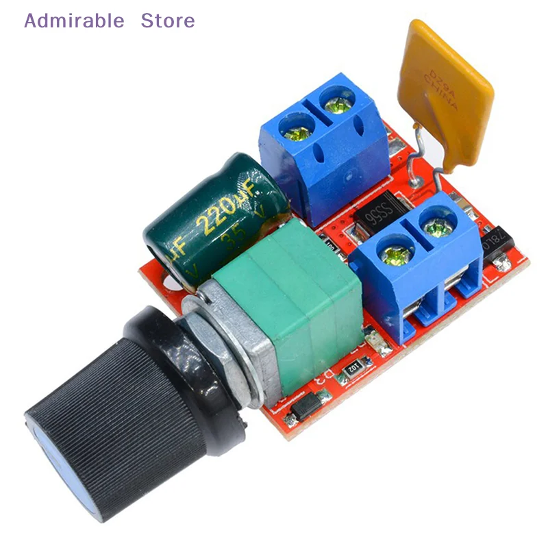[W]Mini DC 3 6 12 24 35V 5A 90W PWM DC Motor Speed Controller Module Speed Regulator Control Adjust Board Switch Light Modulator