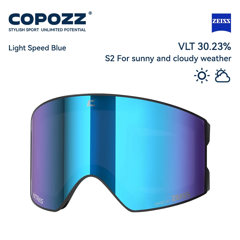 COPOZZ New Zeiss Replacement Ski Goggles Lens For Model 24100 Ski Glasses (Lense Only)