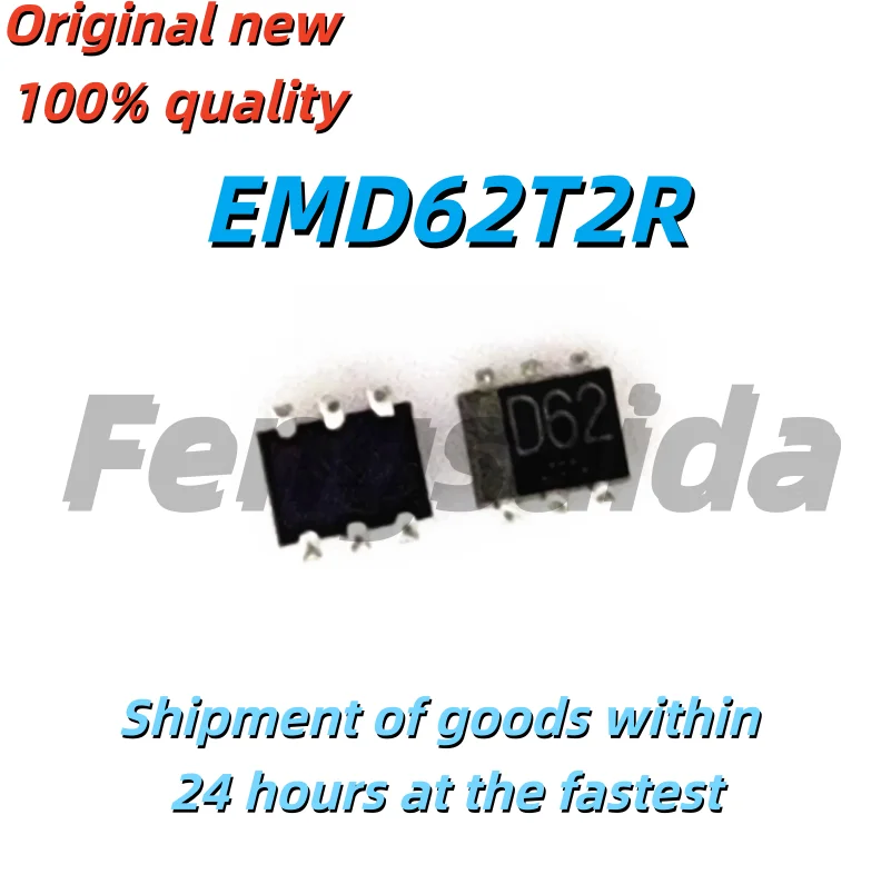(5-10pcs)100% 새로운 EMD62T2R 스크린 인쇄 D62 SOT-563 칩셋