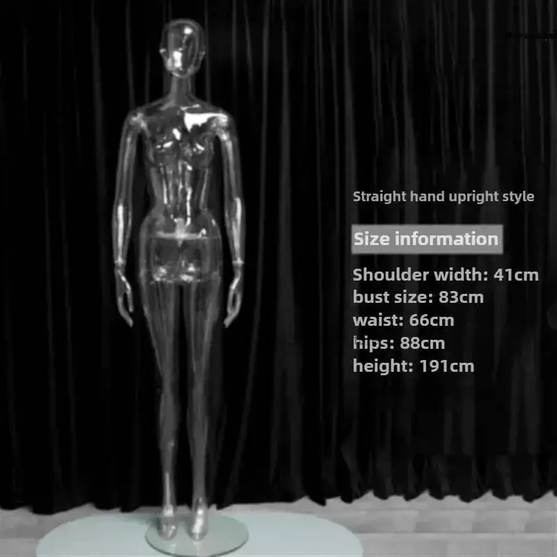 Shooting Transparent Plastic Full Body&half-body Styles Model Mannequins for Clothing Store Window Display & 3D Props FYMQ