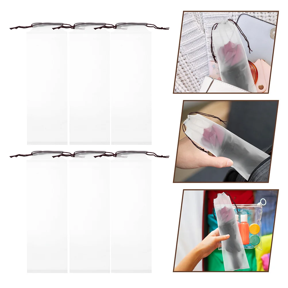 

20Pcs Drawstring Bag Umbrella Storage Stylish Semi-Transparent Easy Access Rainy Days Travel Home Car Gift
