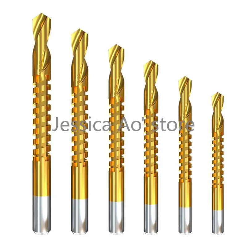 Serrated Twist Bit Core Drill Bit Multi Function HSS Slotting Electric Hand Drill Woodworking Grooving Titanium Plated Drill Bit