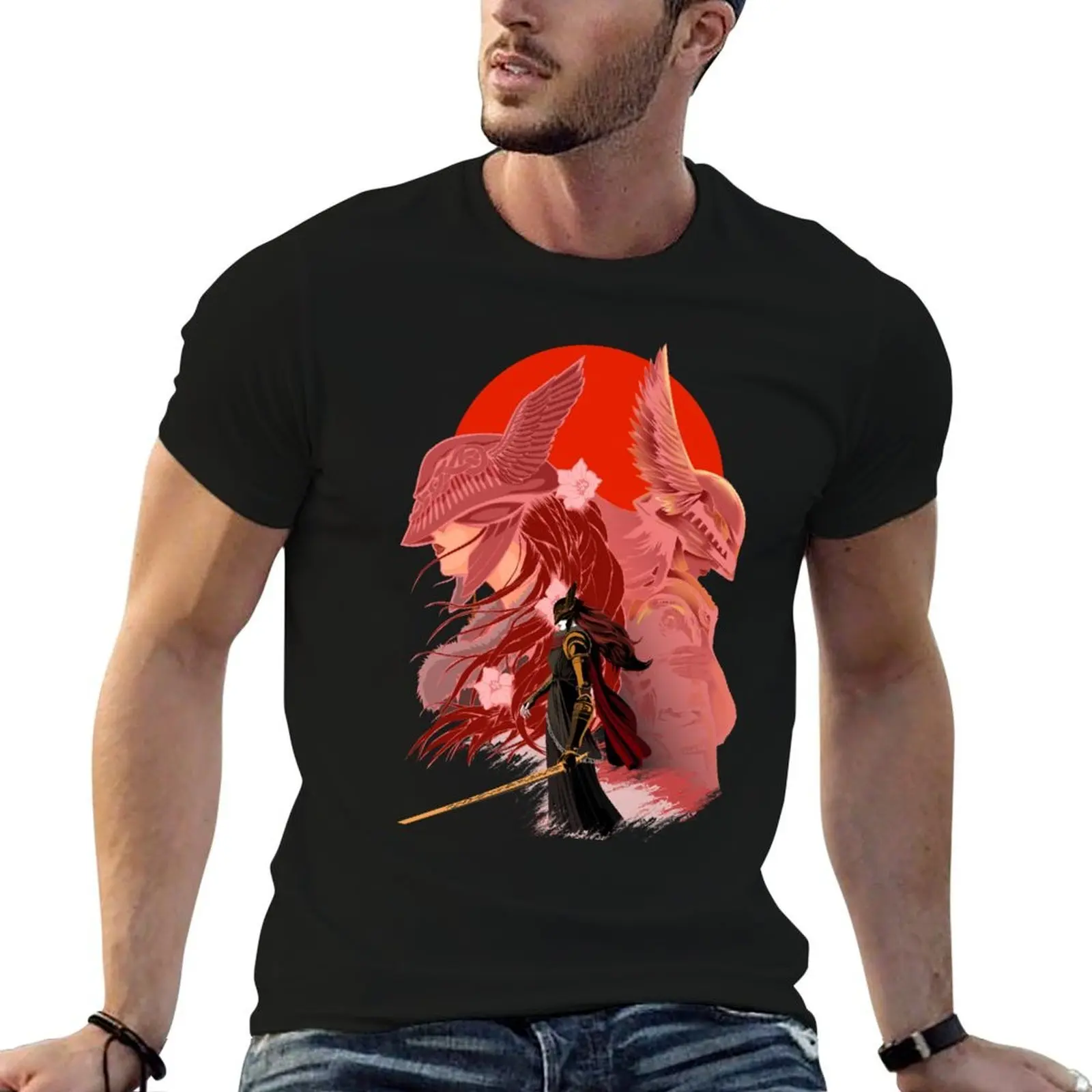 malenia the goddess blade T-Shirt Casual Fashion Short Sleeve Cotton T-Shirt