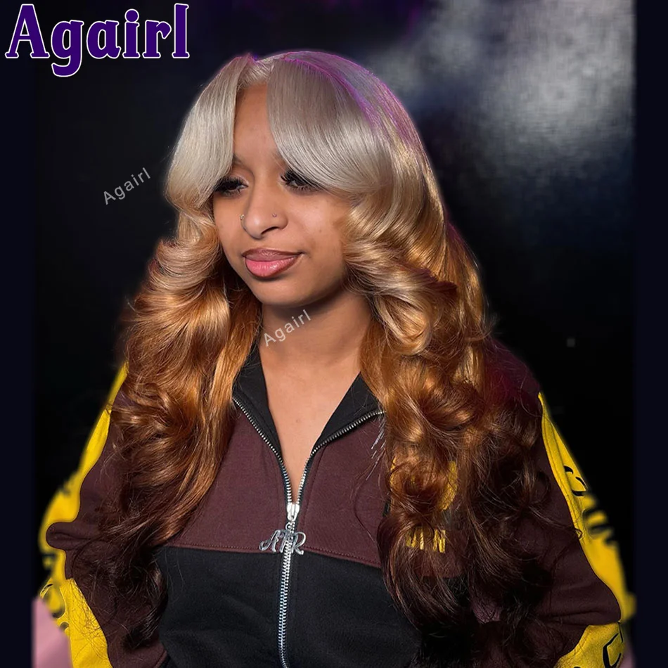 

Ombre 613 Blonde Brown 5X5 6X4 Closure Colored Human Hair Wigs 13x4 13x6 Transpaprent Lace Frontaal Wigs Pre Plucked For Woman