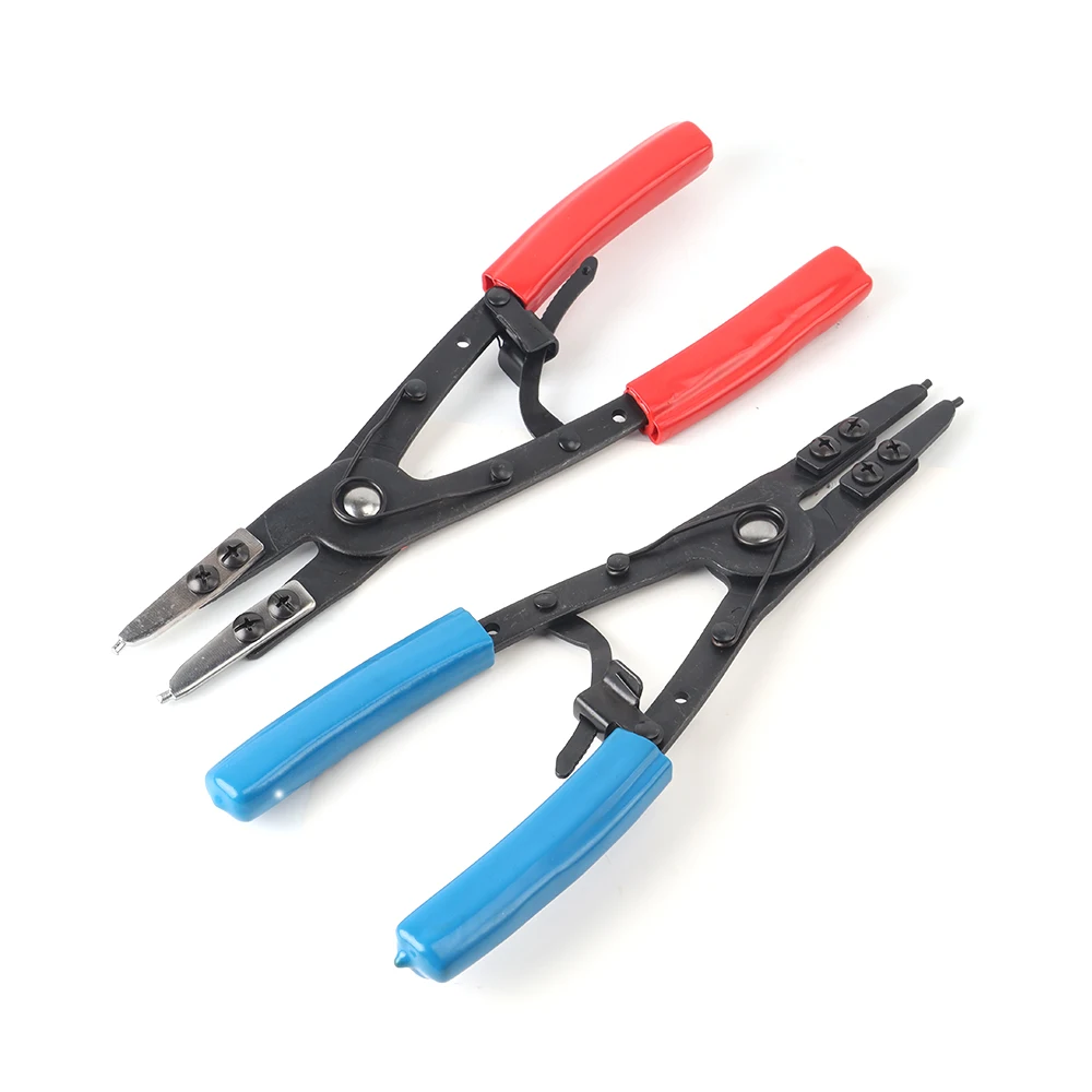 2-Piece Retaining Ring Pliers Set 10 inch Circlip Pliers Pliers Tool Set Terminal Circlip Case Color Send Randomly