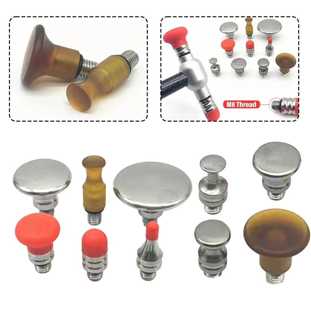 10pcs Car Body Dent Repair Hammer Car Bumps Dents Shaping Repair Percussion Leveling Versatile Repair Tool Replacement Heads