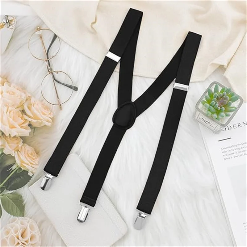 Men's Suspenders & Bow Tie Set Adult Narrow Suspenders With Bow Tie