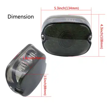 Luz trasera LED para motocicleta, luz de freno trasera, intermitente, lámpara trasera ahumada para Harley Softail Dyna Sportster 883 1200 Road King Touring 8 best sales Luz trasera Harley - №3