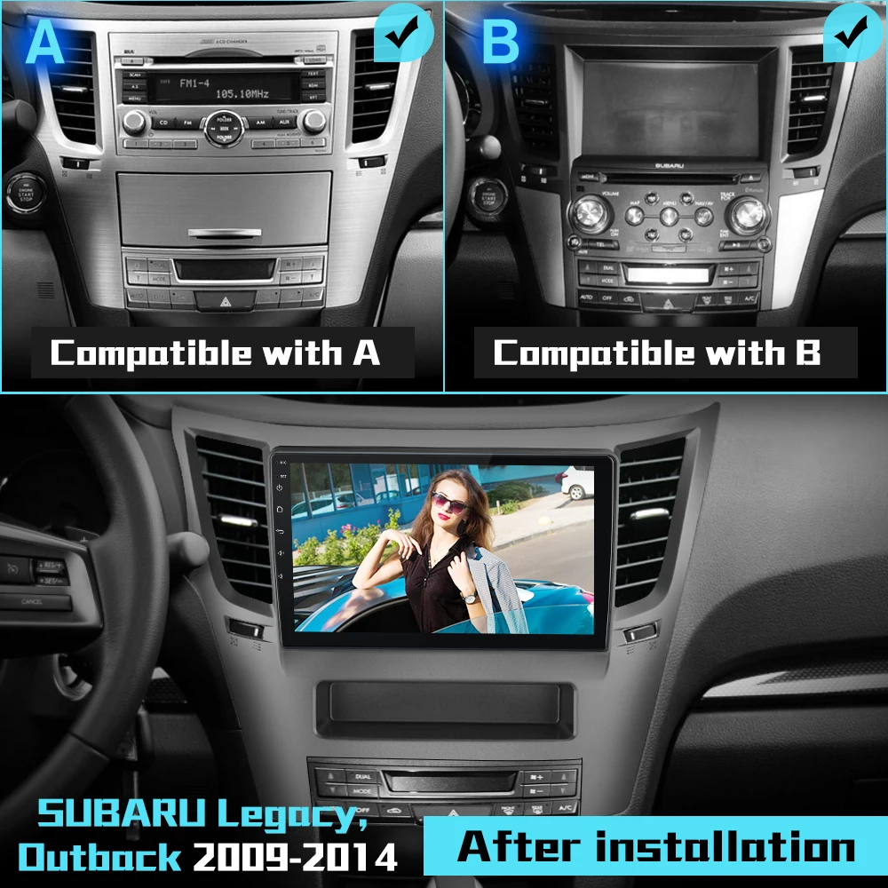 AWESAFE Wireless CarPlay Android 12 Radio For Subaru Legacy Outback 2009-2014 GPS Navigation Stereo Car Intelligent Systems