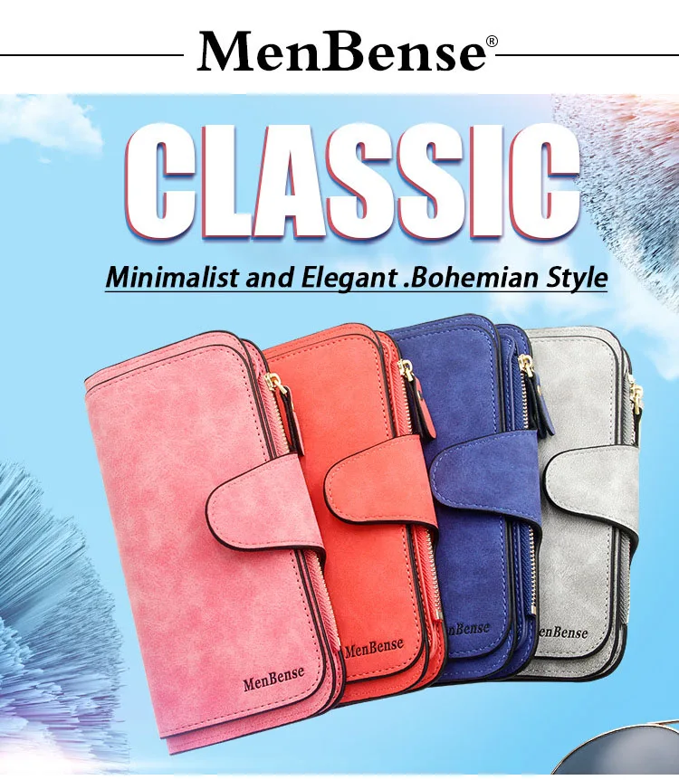 

Matte women's long wallet with 30% discount, large capacity, multiple card slots, zipper, loose change bag, long hand-held bag,