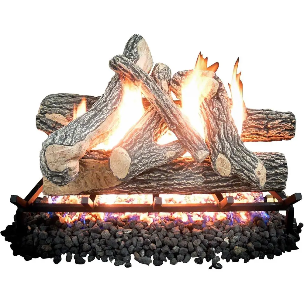 

Древесные брикеты для каминов на природном газе или пропане, 18 штук - Премиум-дизайн из дуба