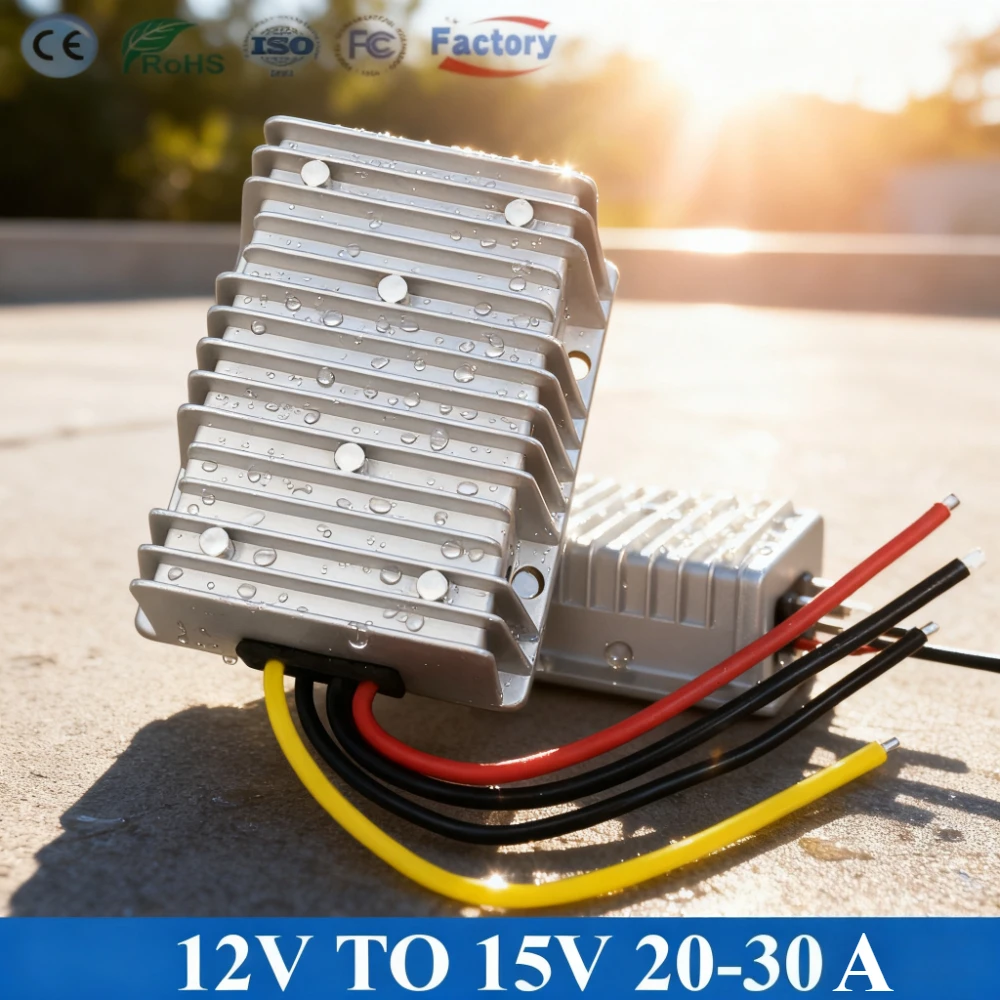 DC Power Converter Power Boost Module 12V TO 15V/16V 5A 8A 10A 15A 20A 25A 30A 9V-14V TO 15V/16V Automotive Equipment Uses CE
