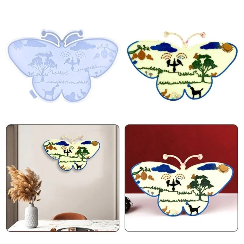 

U4LF Butterflies стены Art Силиконовая плесень, животная эпоксидная литья для настенных декоров