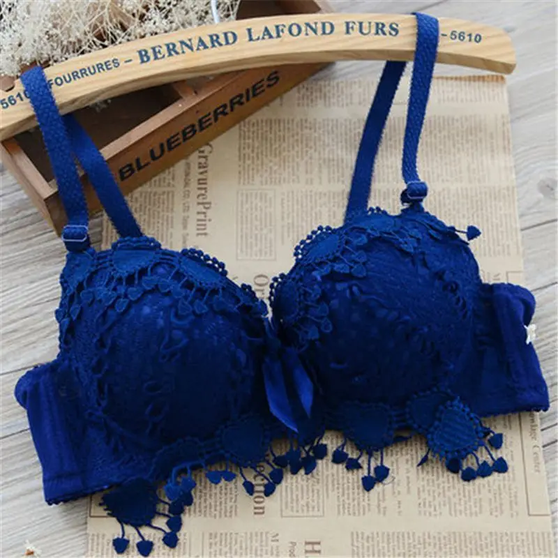 Women Sexy Bra Soft Lace Adjustable Straps Push Up Brassiere Underwire Lingerie Padded Top ropa de mujer brasieres para mujer