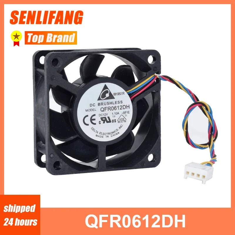 

Well Tested Cooling QFR0612DH DC12V 1.10A 6898B01R For Delta 6025 Four Lines Double Ball Speed Regulation PWM Fan