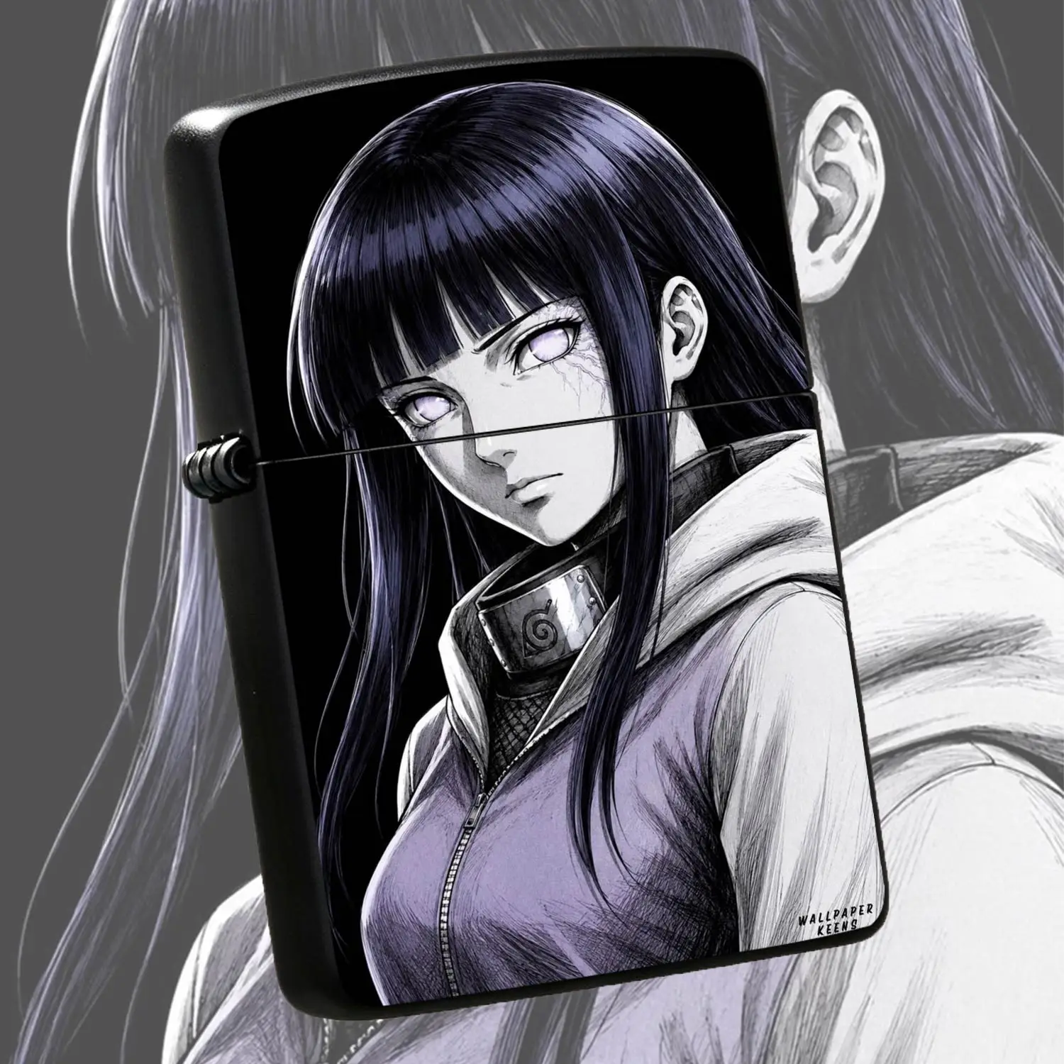 Hinata Hyuga Themed From Classic Hidden Anime, Exquisite Hand-Drawn Art Printed Design, Portable Trendy Daily Carry Item, Cool Unique Peripheral Gift For Anime Fans, Suitable For All Daily Scenarios, Ideal Present For Your Family Friends Wh