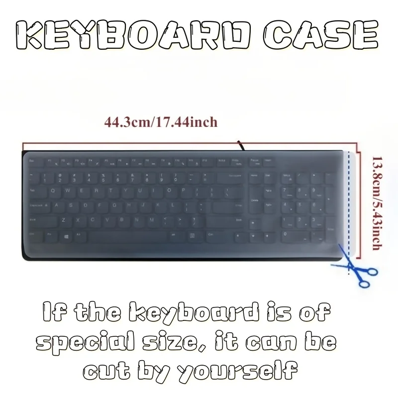 1 Piece Ultra-Thin Transparent Keyboard Protective Cover - Standard PC Desktop Keyboard Dustproof Protective Cover