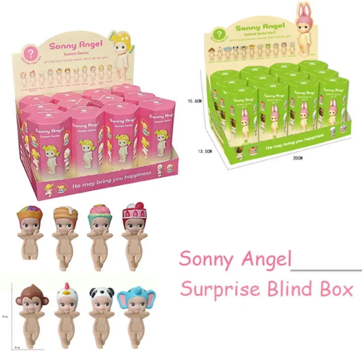 Sonny Angel caja ciega dulces aniversario Hippers mirando figuras de Anime adornos muñecas Fans niños cumpleaños juguete de Navidad