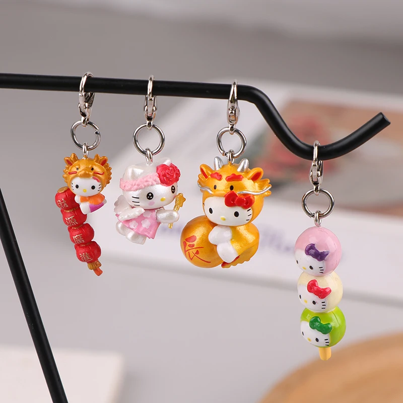 Schattige Cartoon Anime Keying Kawaii Hello Kitty Sleutelhanger Creatieve Kt Kat Sleutelhanger Tas Hanger Accessoires Meisje Geschenken