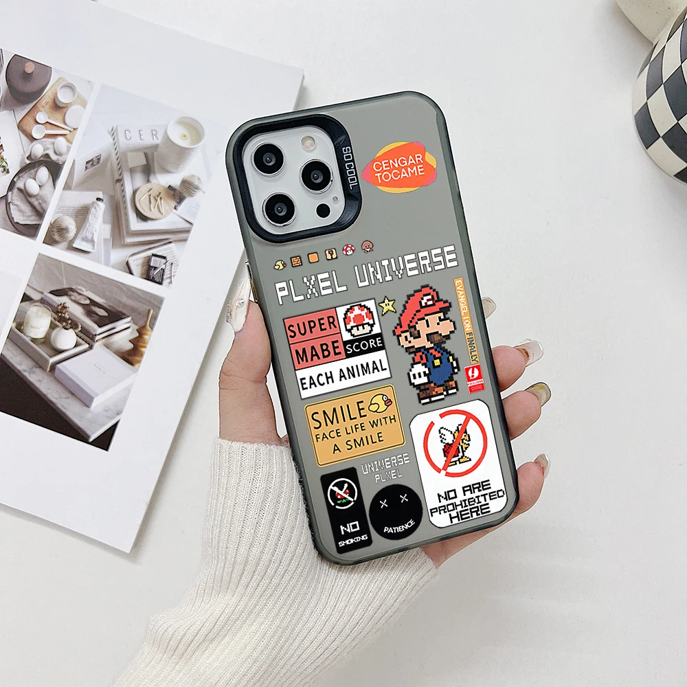 Classic Games Super Marios Phone Case for Huawei P30 P40 Mate 30 40 Pro Nova 7 Honor 50 Lens Creative Border Hard TPU PC Cover