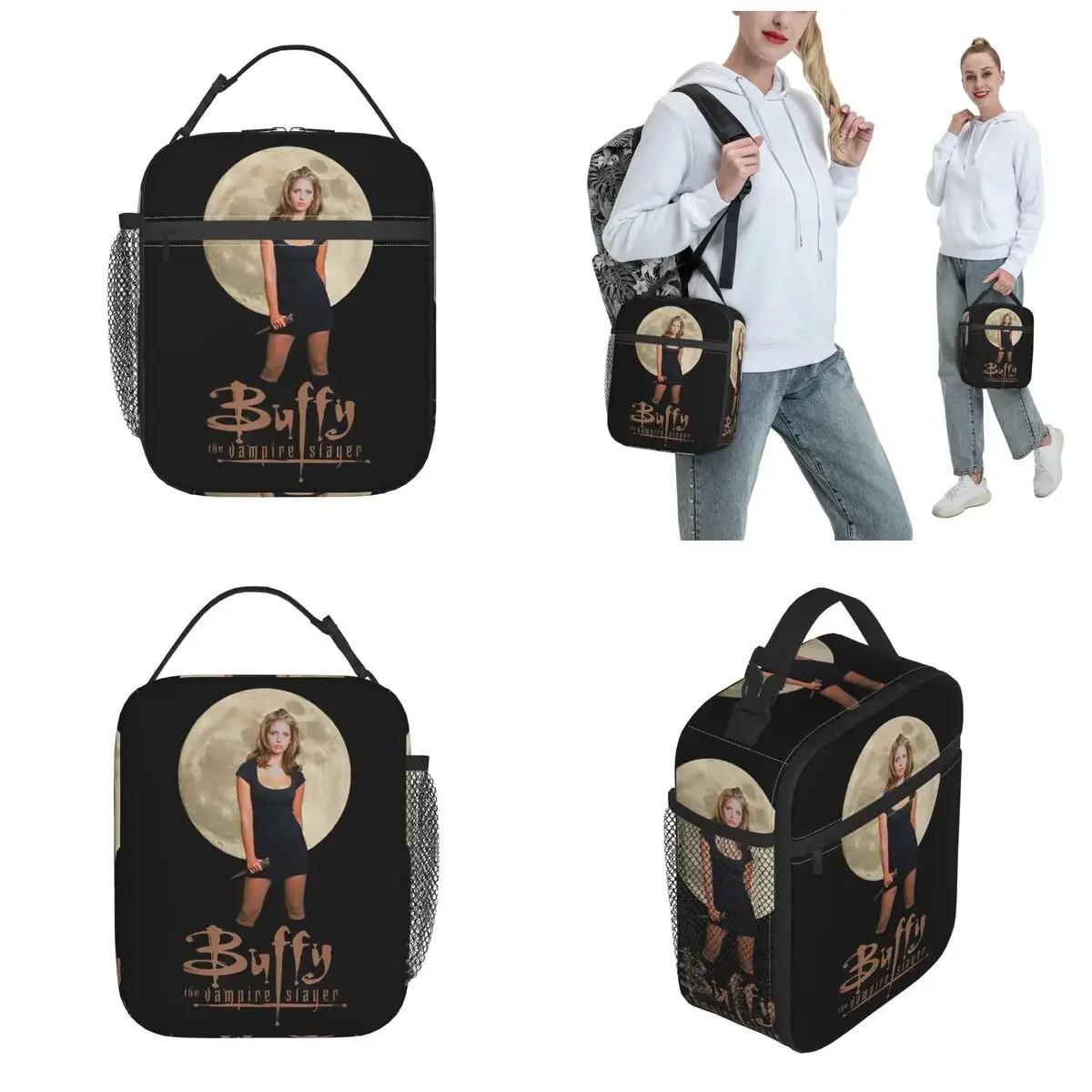 Buffy The Vampires Slayer Merch Insulated Lunch Bag For Picnic TV Show Food Container Reusable Cooler Thermal Lunch Box