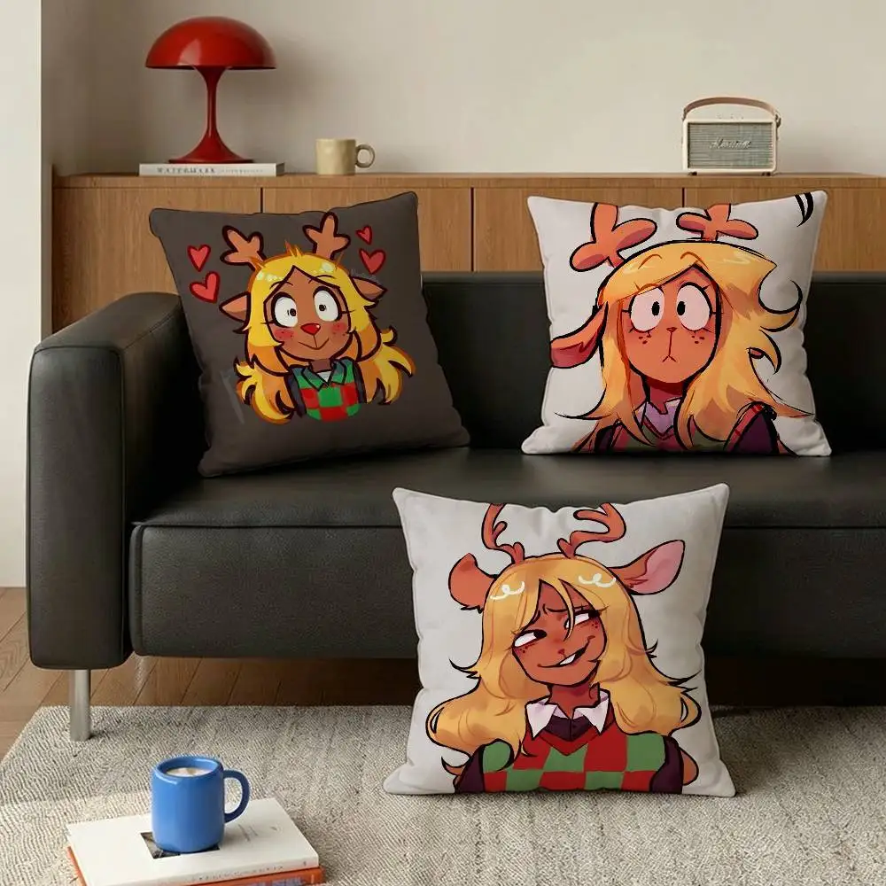 Noelle Holiday Deltarune Susie   Various Sizes Square Pillow Case For Car Home Bedchamber Decor