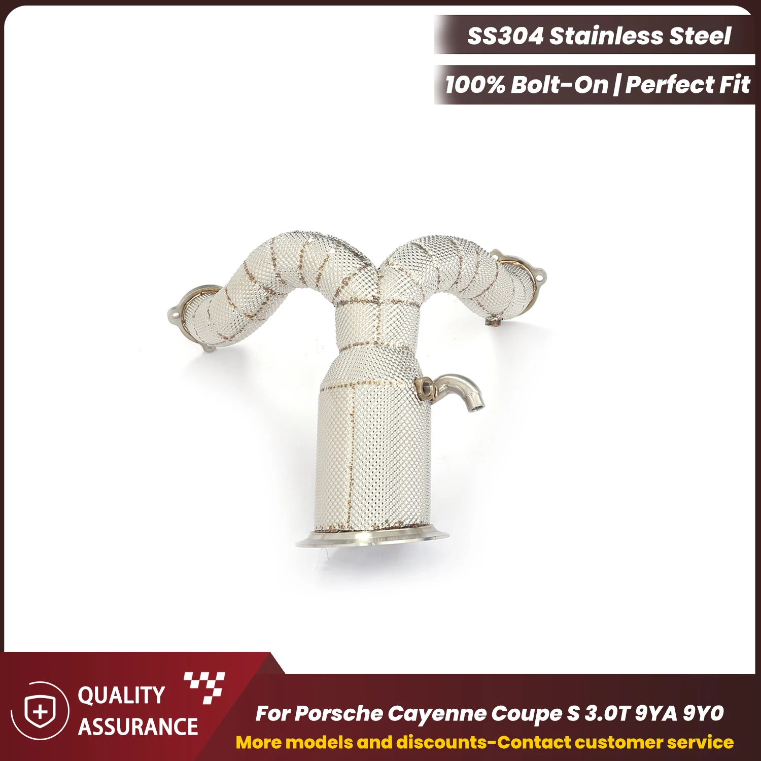 

Спортивный даунпайп ECCF с теплозащитным экраном для Porsche Cayenne Coupe S 3.0T 9YA 9Y0: Высокопроизводительное улучшение, простая установка