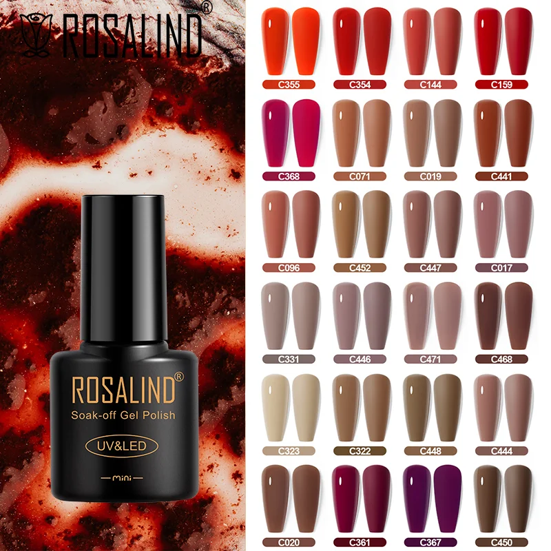 Rosalind Gel Nagellack klassische rote Nude Serie UV/LED Lampe langlebige Top Base Coat Hybrid Lacke bunte Nagel Gel