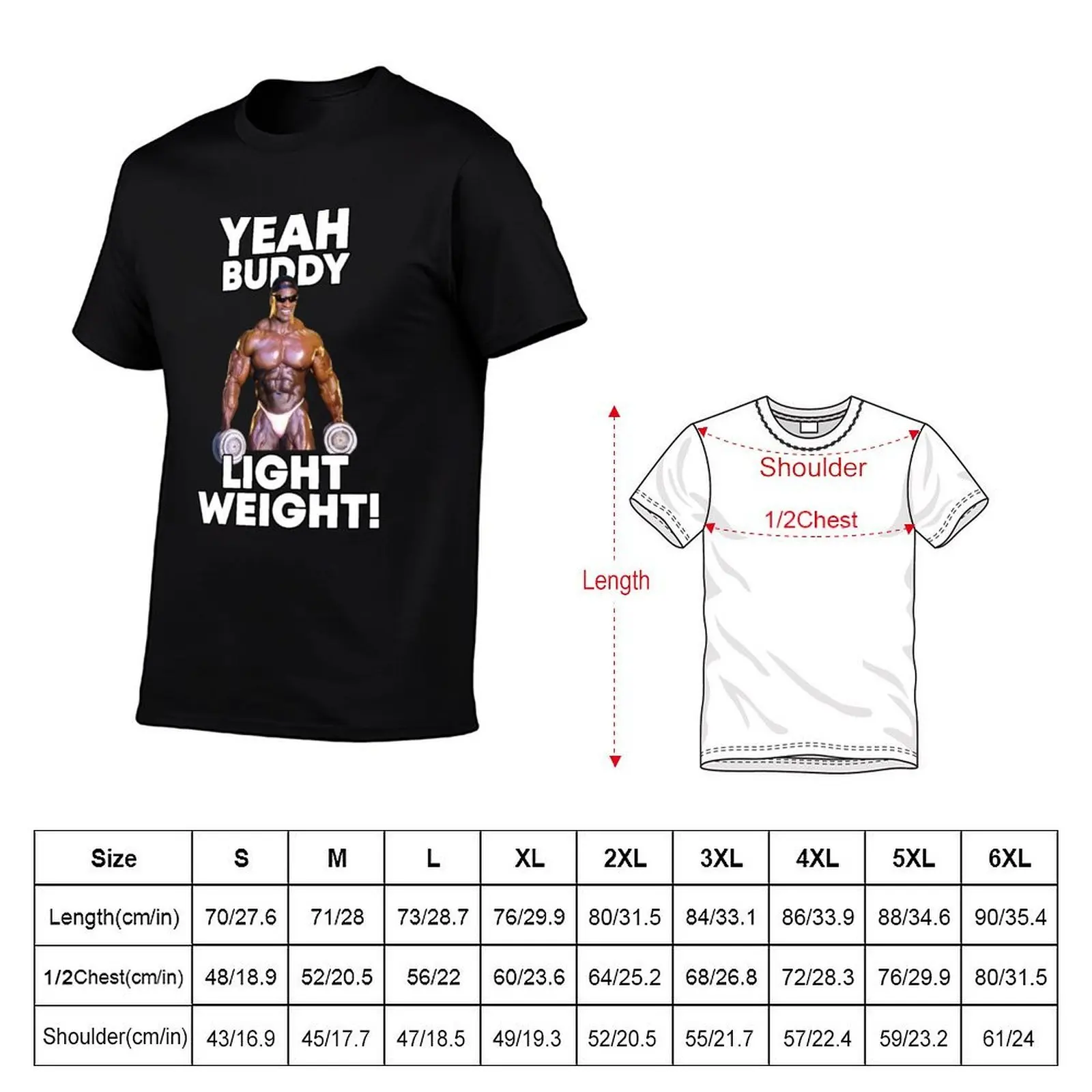 Yeah buddy light weight ronnie coleman T-Shirt Work Outdoor Short Sleeve Tee
